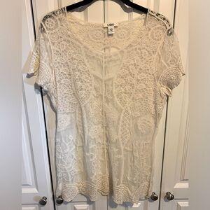 Cato short sleeve lace top -S